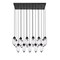 Z-Lite Arden Linear Chandelier, 17-Light, 18 In.W x 42 In.L x 12 In.H, Matte Black/Clear 651P-17L-MB - alternate 1